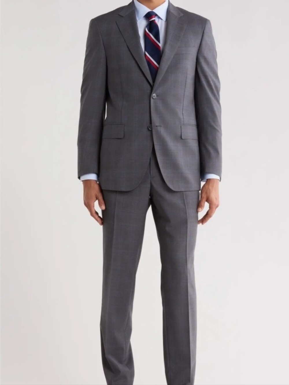 NWT Peter Millar Gray Two-Piece Men's Suit with Subtle Check